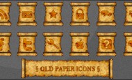   Old Paper Icons als.png zum kostenlosen Download. Auf alt gemachte Papierrolle mit Symbolen. Eine leere Rolle für eigene Symbole liegt bei.   + 1200 mal runtergeladen.